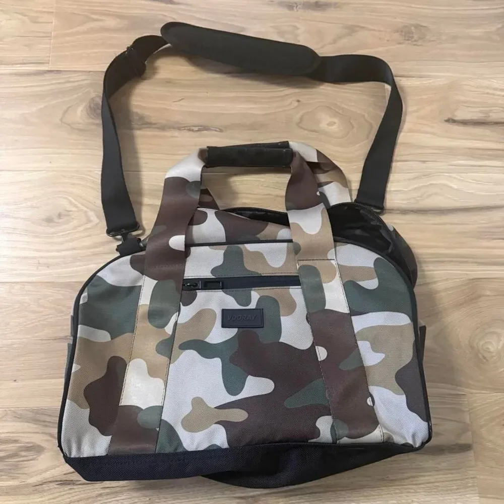 Vooray Burner Gym Duffel Bag 23L Textured Camo Camouflage Shoe Pocket Travel